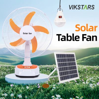 comprar Para acampamento emergência ventilador de mesa a energia solar 16 polegadas poupança de energia com lâmpadas fabricação em linha