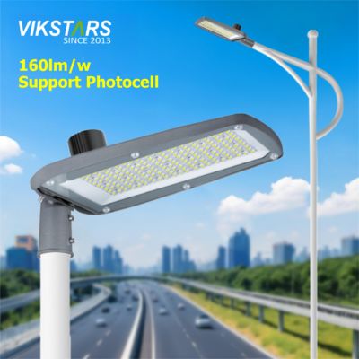 comprar Luminárias de Rua LED Mais Recentes de Alta Luminosidade 160lm/w 100w 150w 200w Com Driver Externo e Fotocélula Para Rua Principal fabricação em linha