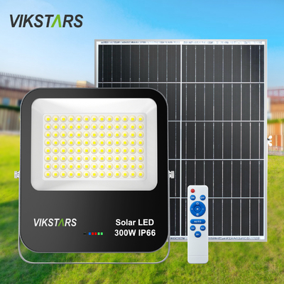 Bateria de substituição 60w 100w 200w 300w lâmpadas de inundação solar com cobertura de vidro