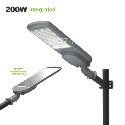 Alta potência All In One 200W 300W 400W 500W Dividido Solar Street Lights com painel solar adicional