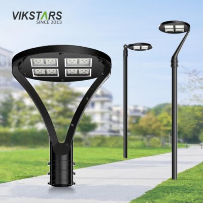 Iluminação de rua de jardim LED de 100W com braços duplos para villas